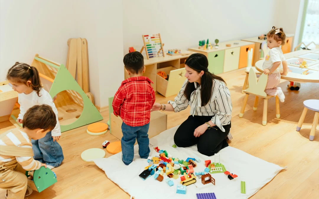 Therapist guiding ABA therapy session with child using play-based learning